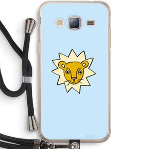 Kleine leeuw: Samsung Galaxy J3 (2016) Transparant Hoesje met koord