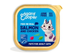Edgard & Cooper zalm en kip paté kat natvoer kuipjes 16 x 85gr