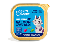 Edgard & Cooper zalm en kip paté kat natvoer kuipjes 16 x 85gr