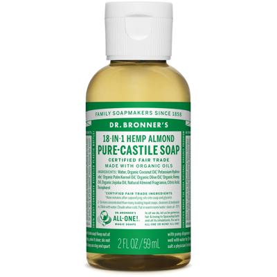 Dr. Bronner's Almond 18-in-1 Pure-Castile Soap 60ml