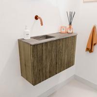 Toiletmeubel Mondiaz Joya Dlux | 71.6 cm | Meubelkleur Dusk | Faye wastafel Oza Wasbak Links | Zonder kraangat(en)