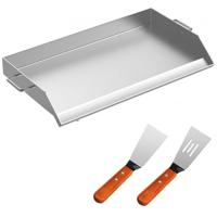 VEVOR Universele Roestvrijstalen Grillplaat Grill Bakplaat 91x56x5,6 cm Zilver