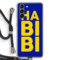 Habibi Blue: Samsung Galaxy S21 Transparant Hoesje met koord