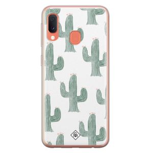 Samsung Galaxy A20e siliconen telefoonhoesje - Cactus print