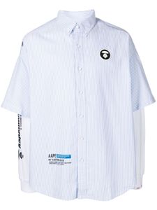 AAPE BY *A BATHING APE® chemise Aape Universe à design superposé - Bleu