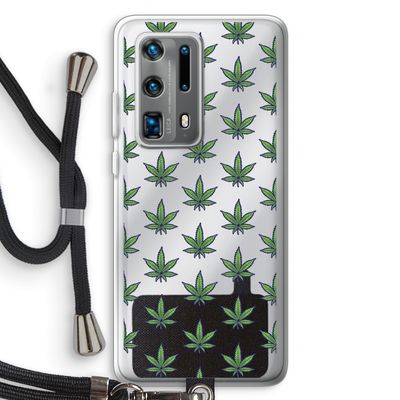 Weed: Huawei P40 Pro Plus Transparant Hoesje met koord