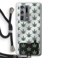 Weed: Huawei P40 Pro Plus Transparant Hoesje met koord