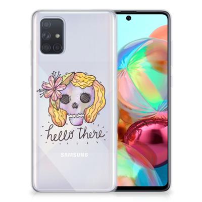 Silicone Back Case Samsung Galaxy A71 Boho Skull Silicone Back Case Samsung Galaxy A71 Boho Skull