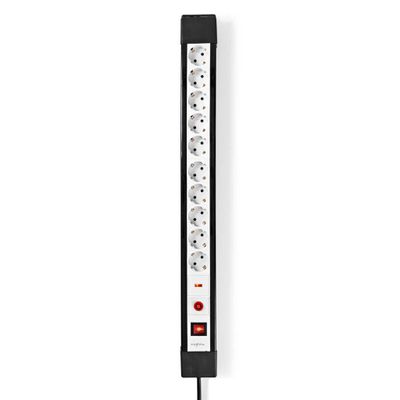 Nedis EXS103SPF1PRO Stekkerdoos Met Overspanningsbeveiliging Pro-line 10-weg 3,00 M Schuko/type F (cee 7/7)
