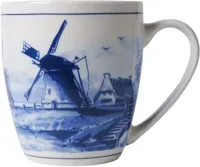 Heinen Delfts Blauw koffiekopje keramiek molen 7.5x8.5cm delfts blauw