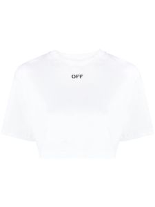 Off-White t-shirt crop Off-Stamp - Blanc