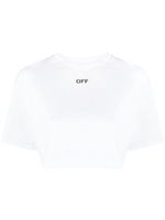 Off-White t-shirt crop Off-Stamp - Blanc