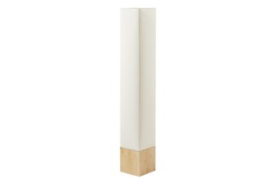 Staande lamp AGAPUNE 120cm bamboe naturel bruin met witte lampenkap - 47905