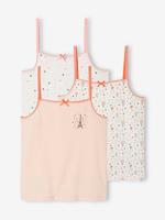 Set van 3 leuke tanktops voor meisjes lichtroze