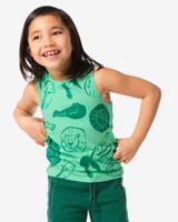 HEMA Kinder Singlets Stretch Katoen Dieren - 2 Stuks Groen (groen)