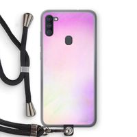 Flow mist pastel: Samsung Galaxy A11 Transparant Hoesje met koord