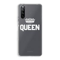 Queen zwart: Sony Xperia 10 III Transparant Hoesje