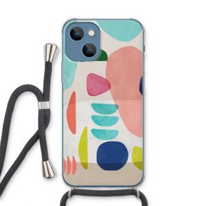 Bold Rounded Shapes: iPhone 13 Transparant Hoesje met koord