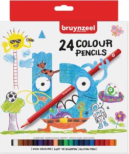 Bruynzeel Kids kleurpotloden, set van 24 stuks in geassorteerde kleuren