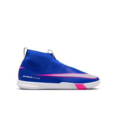 Nike Zoom Mercurial Superfly 10 Academy Veterloze Zaalvoetbalschoenen (IN) Kids Blauw Wit Felroze