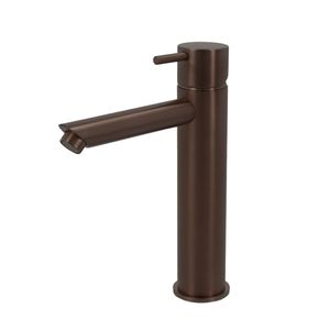 Wastafelmengkraan Hotbath Cobber 1-hendel Recht 21.6 cm Verouderd Messing Living Colours