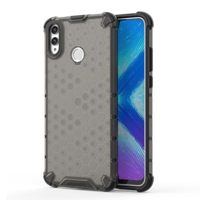 Schokbestendige honingraat PC + TPU Case voor Huawei Honor 8X (zwart)