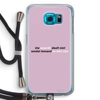 uw waarde daalt niet: Samsung Galaxy S6 Transparant Hoesje met koord