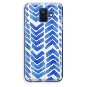 Blauwe pijlen: Samsung Galaxy A6 (2018) Transparant Hoesje