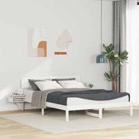 Bedframe met nachttafels Wit 160 x 200 cm Massief grenenhout