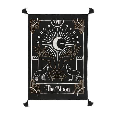 Wandkleed Katoen Tarot Kaart &apos;De Maan&apos; (65 x 48 cm)