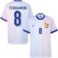 Frankrijk Dri-Fit ADV Match Shirt Uit 2024-2025 + Tchouameni 8