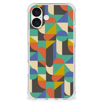 iPhone 16 Plus Doorzichtige Silicone Hoesje Funky Retro iPhone 16 Plus Doorzichtige Silicone Hoesje Funky Retro