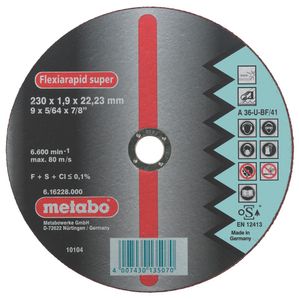 Metabo Accessoires Doorslijpschijf Ø 115x1,6x22,2 Inox Flexiamant super "Hydroresist" - 25 stuks - 616218000