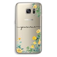Gele bloemen: Samsung Galaxy S7 Transparant Hoesje
