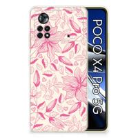 Xiaomi Poco X4 Pro 5G | TPU Case | Pink Flowers