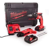 Milwaukee M18 FSGC-202X Gipsplaatschroevendraaier met opzetstuk 18V 2.0Ah Li-Ion - 4933459199