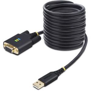 StarTech.com 1P10FFCN-USB-SERIAL seriële kabel Zwart 3 m USB Type-A DB-9