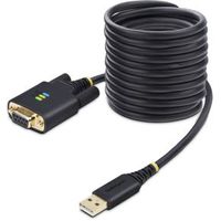 StarTech.com 1P10FFCN-USB-SERIAL seriële kabel Zwart 3 m USB Type-A DB-9