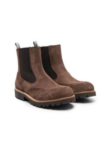 Eleventy Kids bottines chelsea à détails de découpes - Marron