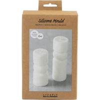 Creativ Company Siliconen vorm, geribbelde cilinder met boog, h: 11+14 cm, d 4+4 cm, 2 stuk/ 1 doos