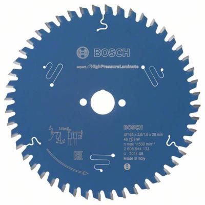 Bosch Accessories Expert for High Pressure Laminate 2608644133 Cirkelzaagblad 165 x 20 x 1.6 mm Aantal tanden: 48 1 stuk(s)