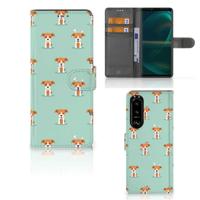 Sony Xperia 5III | Telefoonhoesje | Met pasjeshouder | Pups