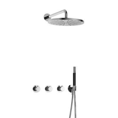 Hotbath Cobber X - CX7067 - Inbouw Regendoucheset - Chroom - 2 Stopkranen - Thermostatisch - Wandarm 40 cm - Hoofddouche 300 mm - Staafhanddouche - met M106 - Waterbesparend