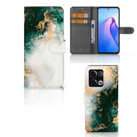 Bookcase voor OPPO Reno8 Pro Marmer Groen - thumbnail