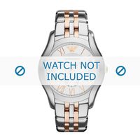 Armani horlogeband AR1824 Roestvrij staal (RVS) Bi-Color 22mm