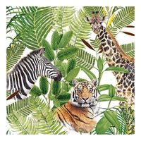 60x Safari / jungle thema servetten 33 x 33 cm   - - thumbnail