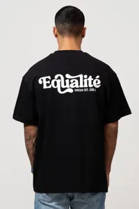 Equalité Deli Oversized T-Shirt Zwart - Maat XXS - Kleur: Zwart | Soccerfanshop