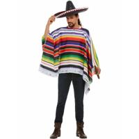 Mexicaanse poncho - verkleedkleding - voor volwassenen - feestartikelen - kostuum