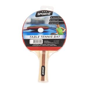 SportX tafeltennisbat rubber/hout