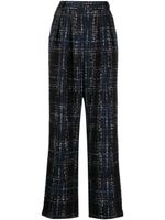 Edward Achour Paris pantalon en tweed à coupe droite - Bleu